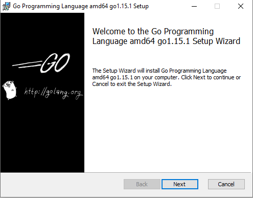 Go installation Wizard